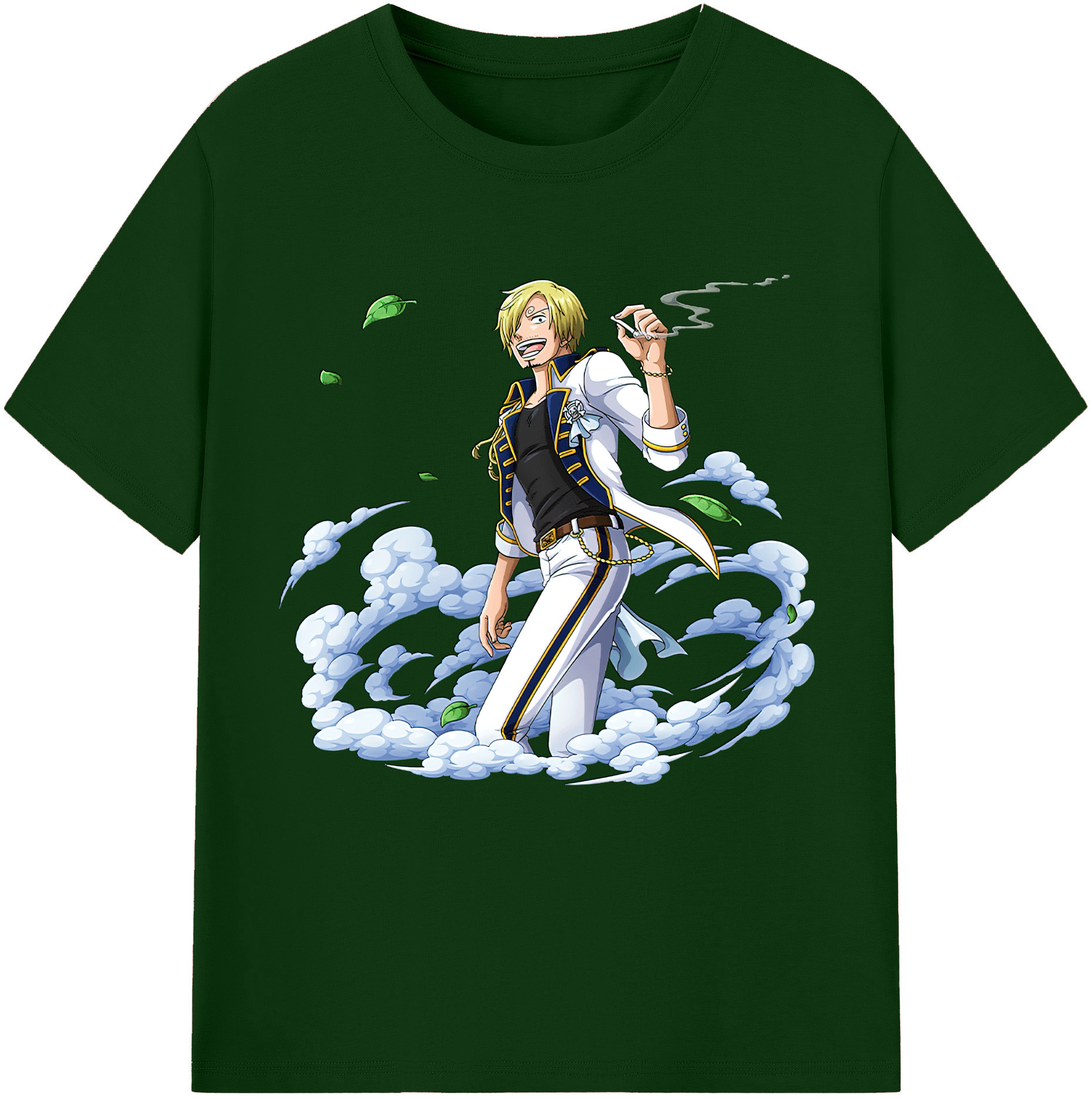 ワンピース サンジ ONE PIECE Sanji 綿100％半袖Tシャツ（フロントプリント）